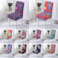 spandex chair cover mandala stretch kitchen dining universal floral print chair covers elastic cloth for banquet wedding