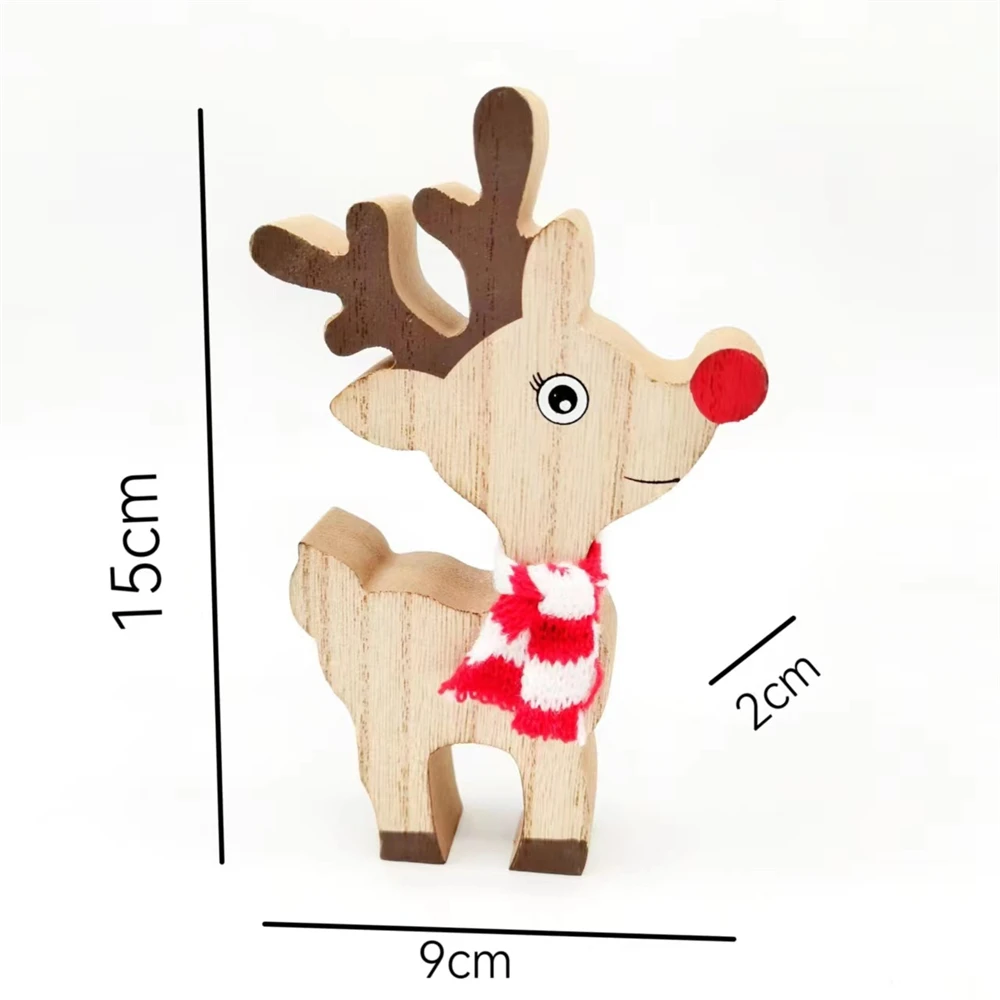 1 шт. новогоднее деревянное украшение в виде оленя