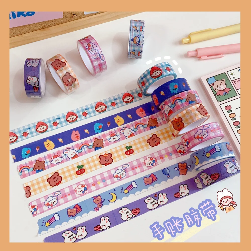 

Kawaii Cartoon Decoration Tape Paper Washi Masking Tape Diary Decoration Creative Scrapbooking Stationary School Supplies