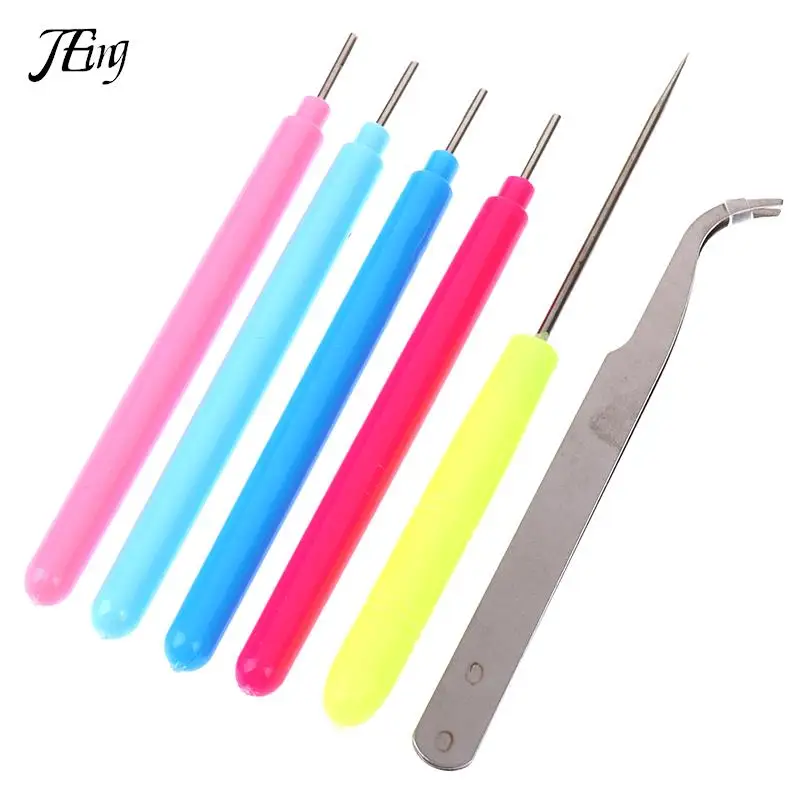 

6 шт. набор бумаги DIY для квиллинга бумажные инструменты Пинцет иглы шлицевая ручка Набор инструментов