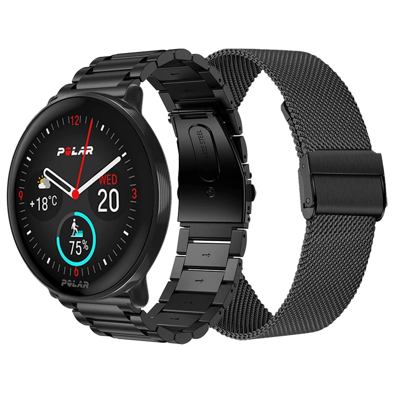 

Metal Stainless steel Strap For Polar Grit X Pro Titan/Vantage M2 Watch Band For Polar Ignite 3 2/Unite/Pacer Wristband Bracelet