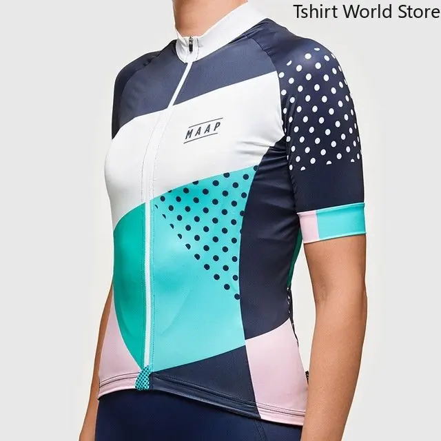 

MAAP Women Summer Cycling Jersey Short Sleeve Racing Sports Bike Shirts MTB RBX Bike Riding Clothing Female Maillot Ciclismo