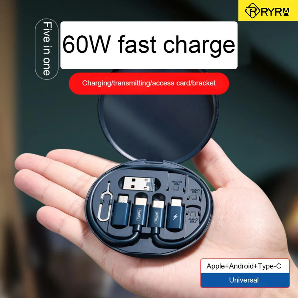 

Многофункциональный кабель для быстрой зарядки RYRA для Iphone 60 Вт