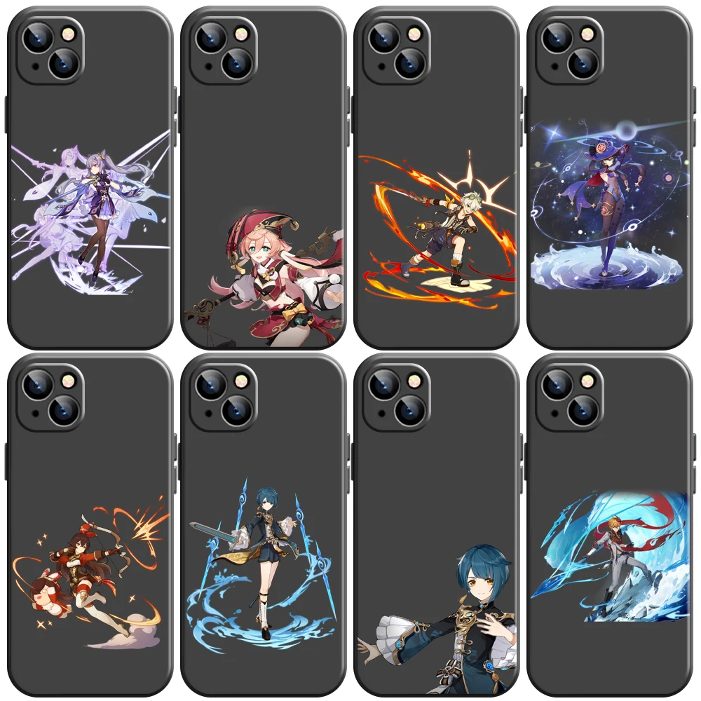 

Genshin Impact Project Game Phone Case For iPhone 11 13 12 Pro Max 12 13 Mini X XS XR MAX SE 6 7 8 Plus Carcasa Back