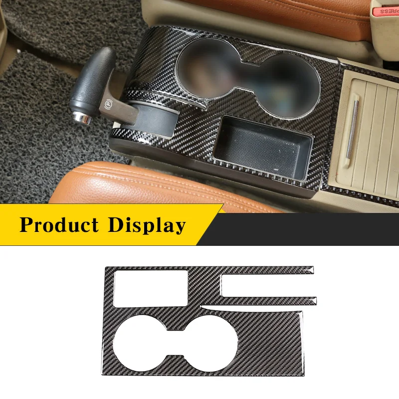 For Honda CR-V CRV 2007-2011 Real Carbon Fiber（Soft） Auto Cup Holder Panel Cover & Hand Box Panel Frame Car Interior Accessories
