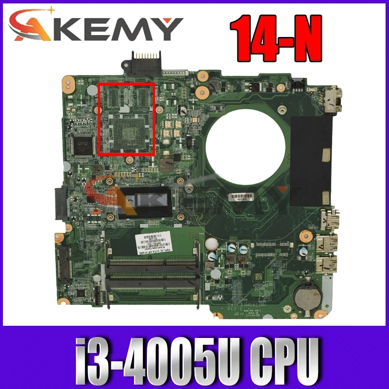 

Материнская плата для ноутбука HP PAVILION 14-N 14Z с i3-4005U 734424-501 739965-501 DA0U83MB6E0 MB 100% протестирована Быстрая доставка
