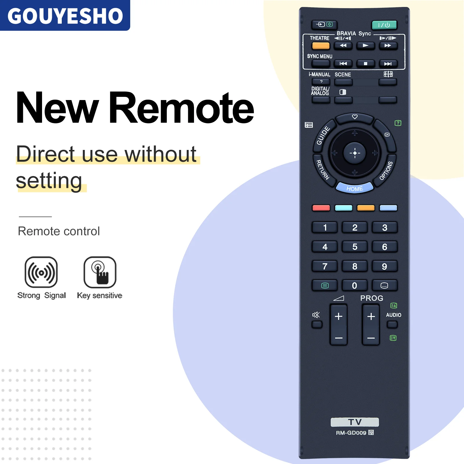 Пульт дистанционного управления RM-GD009 для телевизора Sony Bravia KDL-32EX500 KDL-46EX500 KDL-55EX500