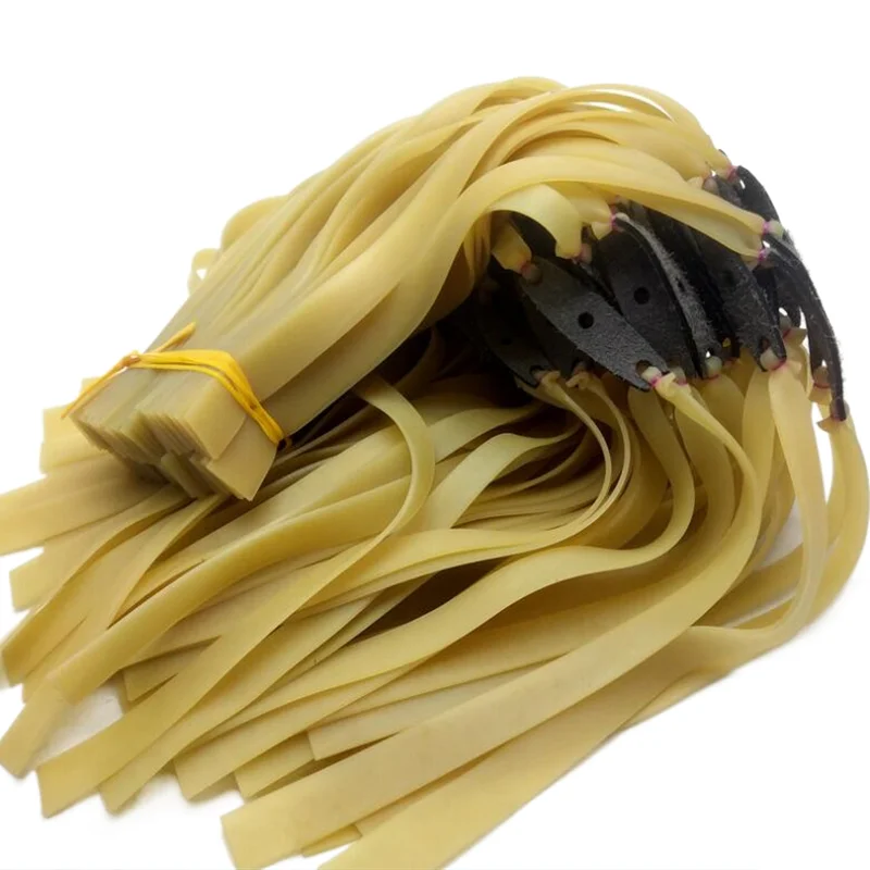 

3pcs2.0mm Thickened Large Elastic Flat Leather Rubber Band for Hunting Slingshots, Rebound Faster and Stronger Catapult Use