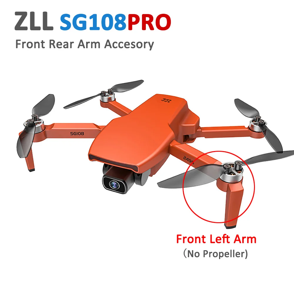 

ZLL SG108 Pro 2-Axis Gimbal GPS Drone Original Spare Part Propeller Arm with Brushless Motor Front Rear Arm DIY Accessory