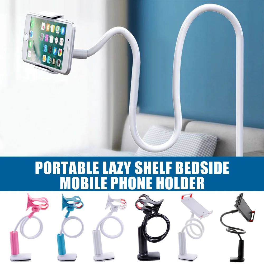 

360 Clip Support Telephone Tablet iPad Mobile Phone Holder Stand Portable Flexible Lazy Bed Desktop Bracket Mount Stand Base