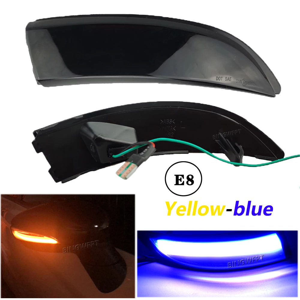 

2 шт. для Ford Fiesta Mk7 2008-2017 B-MAX B232 высококачественный светодиодный динамический поворотный сигнал последовательный боковой зеркальный Светово...