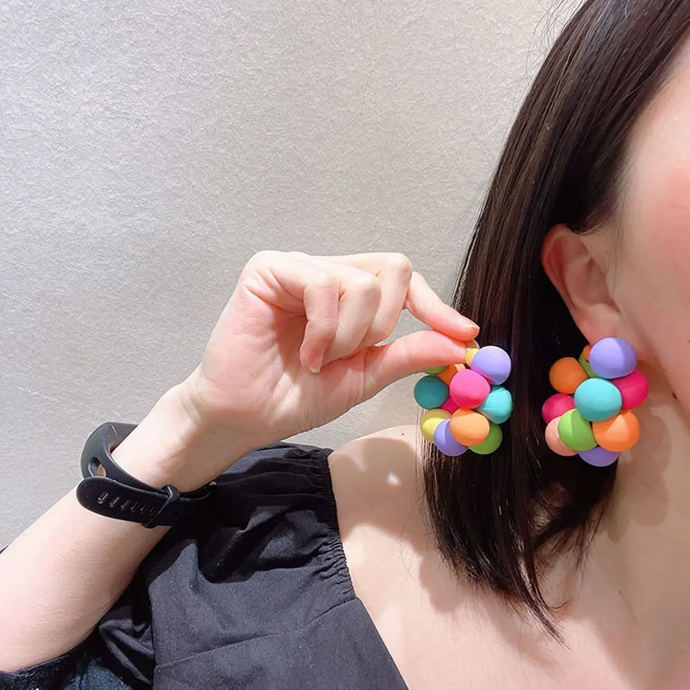

Party Girl Cute Luxury Colorful Jewelry Exaggerated Earrings