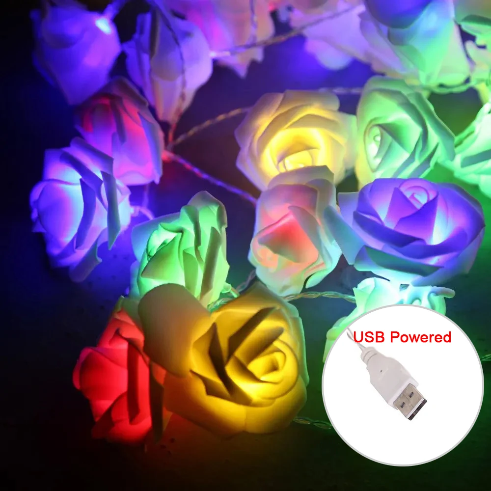 

HEGEHE светодиодная гирлянда с цветами 5В USB 1.5/3/6/10 м