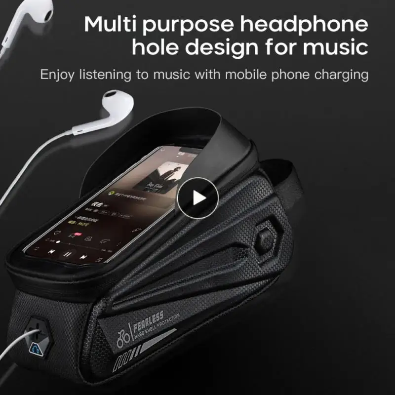 

BIKING Bicycle Front Beam Bag Bicycle Bag Front Beam Bag With Touch Screen Tube Bag On Mobile Phone Mountain Bike Riding