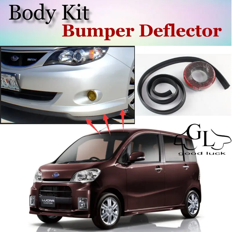 

Дефлектор губ бампера для Subaru Lucra 2010 ~ 2015, передняя юбка спойлера ДЛЯ вентиляторов TopGear для тюнинга автомобиля/комплекта кузова/полосы