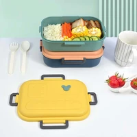 cartoon lunch box for kids portable sealed leak proof bento box microwave heating food plastic container fruit salad storage new