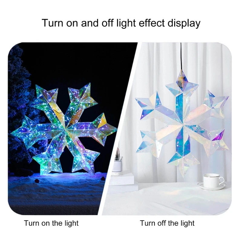 Многоцветный 3D светодиодный ночник со снежинкой креативная лампа для украшения