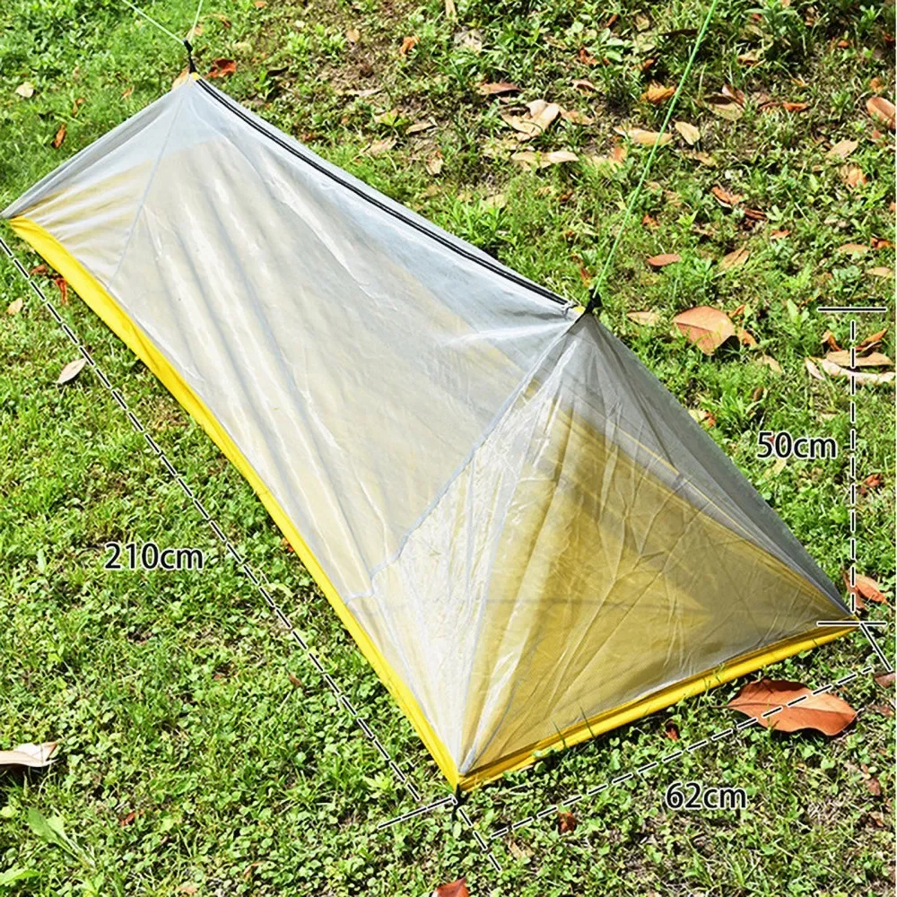 

Single Person Bivy Tent Outdoor Single Mesh Tent Easy Storage Waterproof for Camping Hiking Backpacking Survival Gea