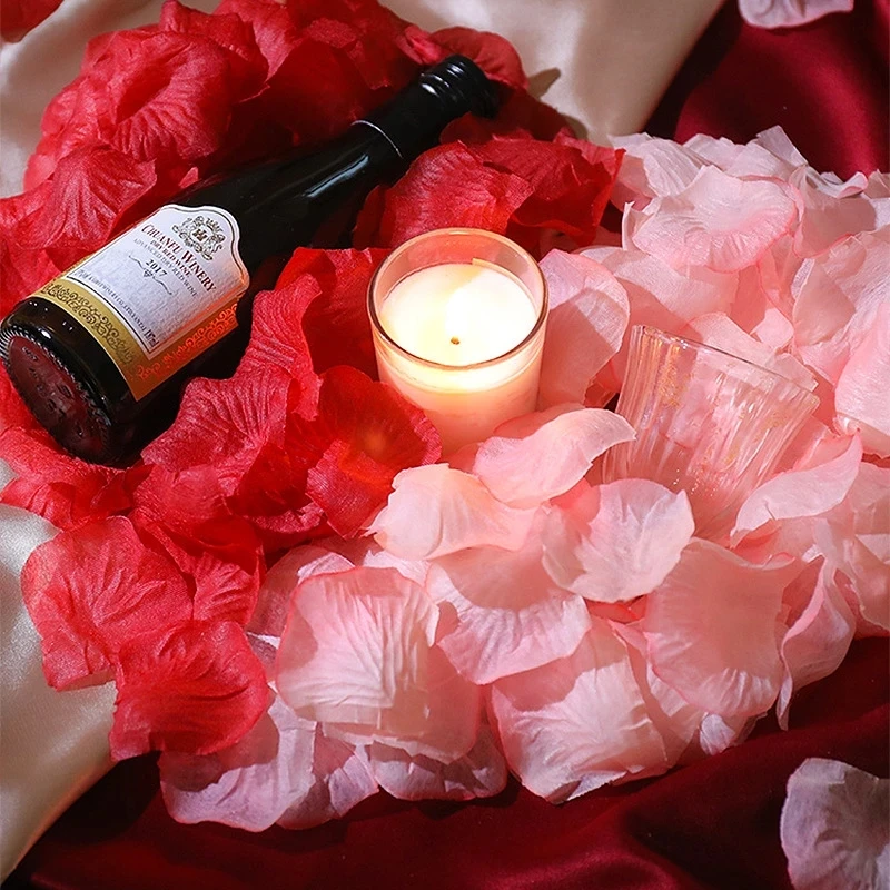 

500Pcs 5CM Artificial Flowers Simulation Rose Petals Decorations Wedding Marriage Room For Home Valentine's Day DIY Materials