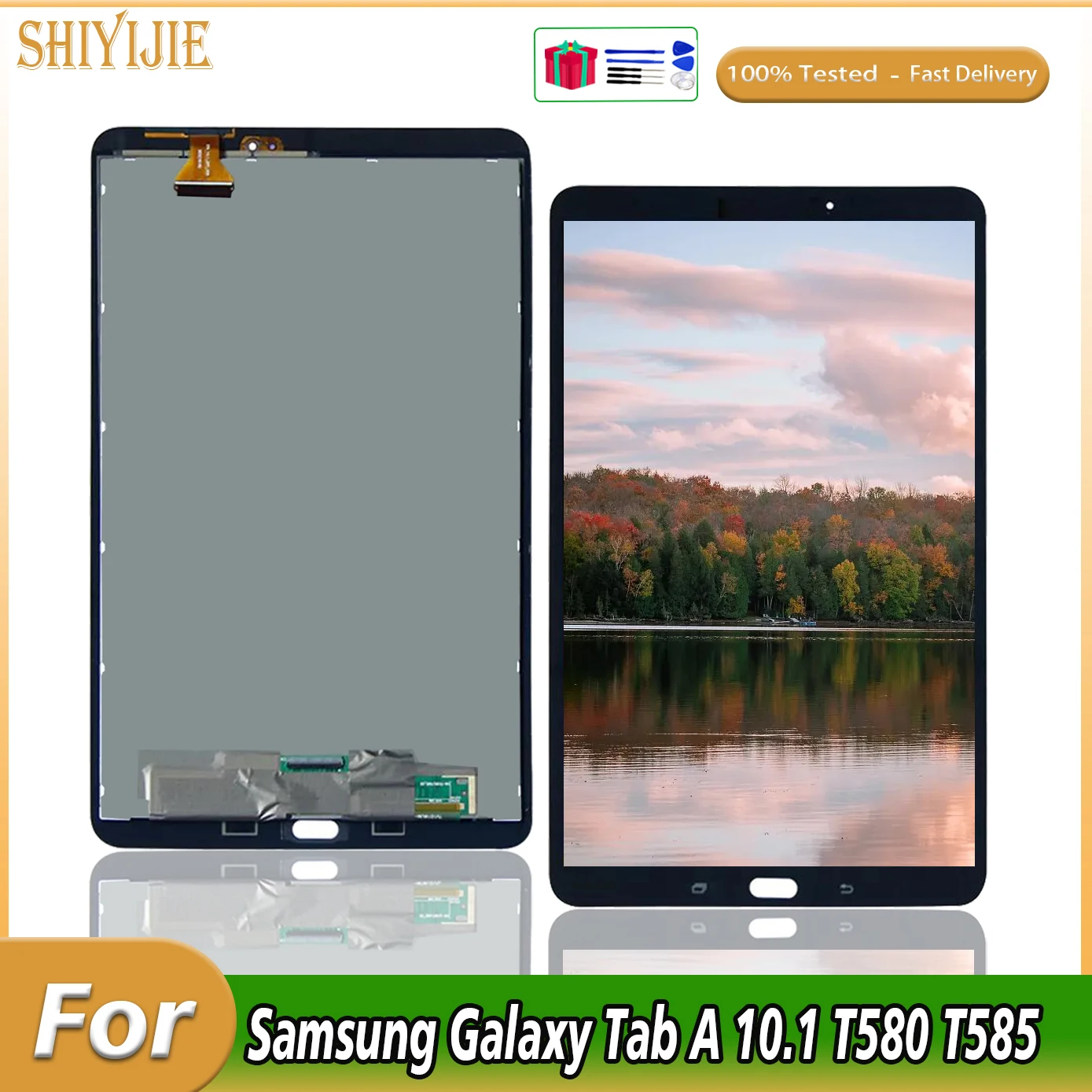 

Оригинальный 5,5-дюймовый ЖК-дисплей для Samsung Galaxy Tab A диагональю 10,1 дюйма, Φ T580 T585, дисплей с сенсорным экраном в сборе, замена