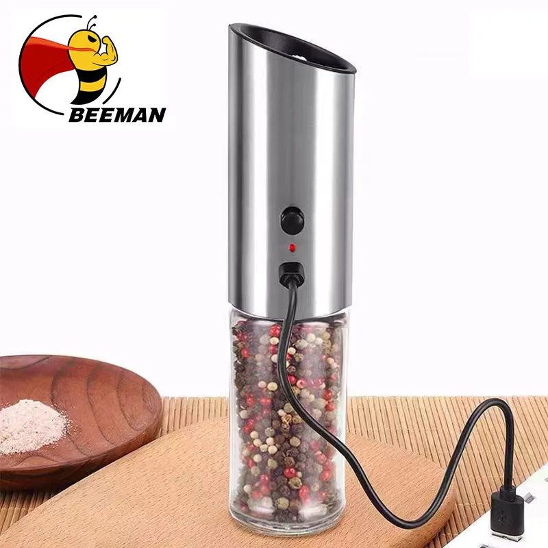 BEEMAN Автоматическая электрическая мельница для соли и перца светодиодный Ной