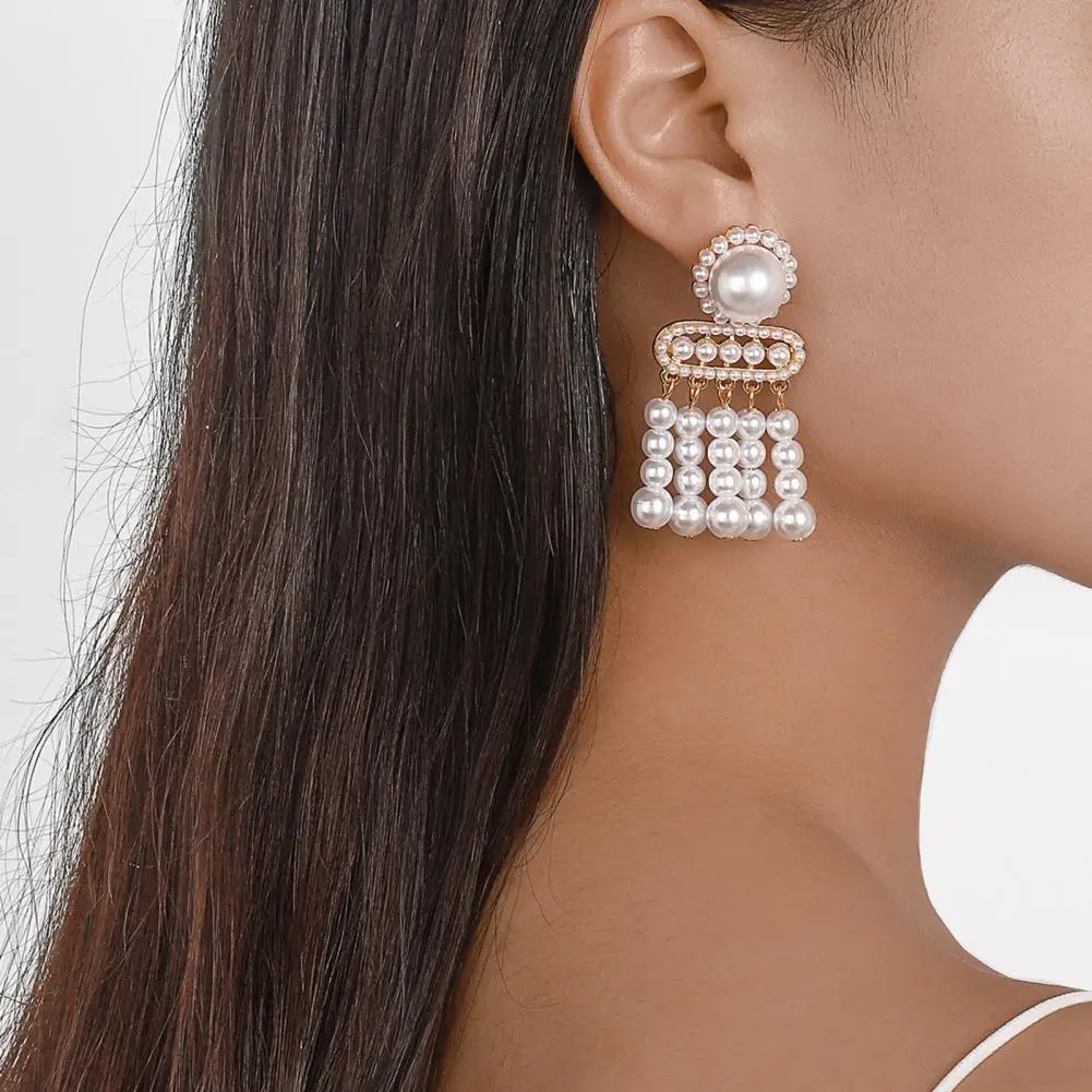 

Stylish Retro Earrings French Style 2 Colors Stylish Retro Woman Earrings Lady Earrings Earrings 1 Pair