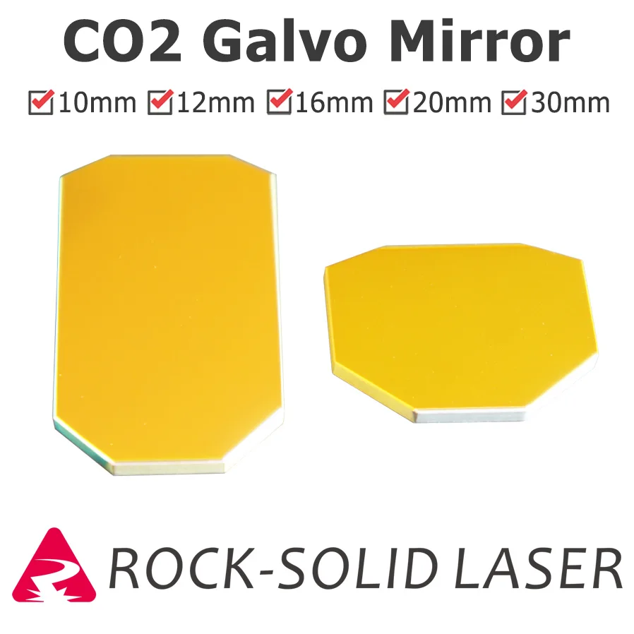 Лазерное оптическое зеркало CO2 Galvo Scan Head Scanner Mirrors X Y Axis Quartz 10 6um Light Spot Размер мм 12 16 20