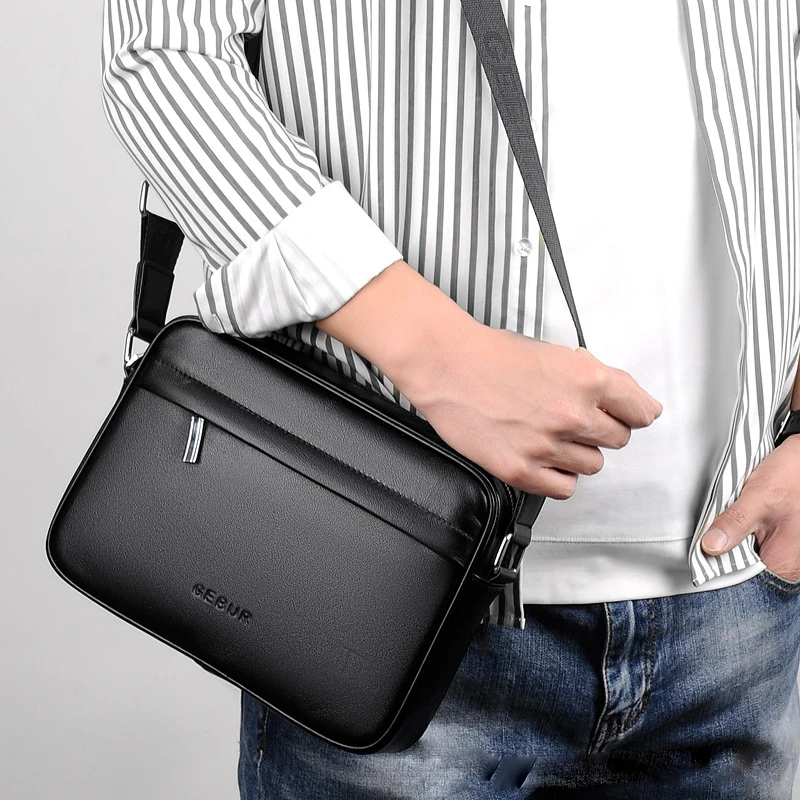 Men Genuine Leather Shoulder Bags Fashion Business Crossbody Bags Handbags Black Bag Man Briefcases Bag Messenger Bag Office