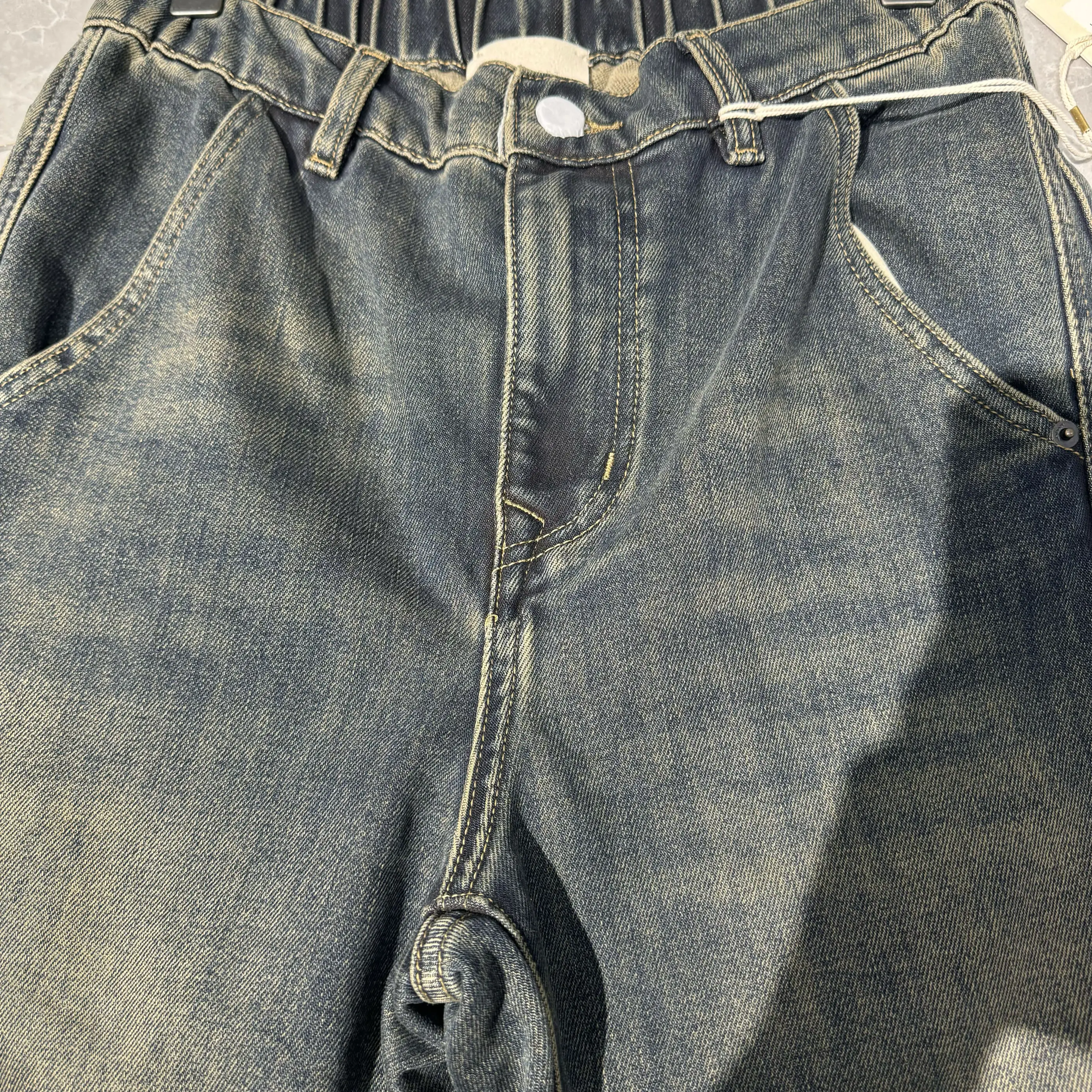 Enti ~ Wjuus зимние стиральные джинсы на флисовой подкладке мужские базовые