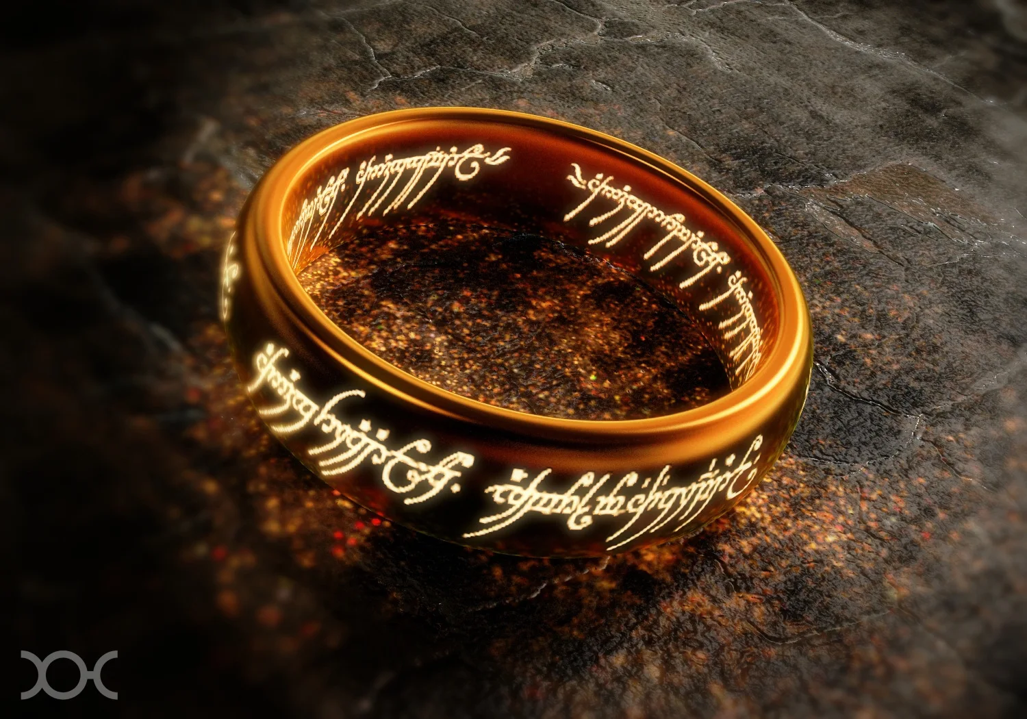 

Lord Of The Finger Rings Movie Ring the same ring inside and outside 3D carved Spanish Sanskrit Jewelry $0.01 Cheap Luxury Goods