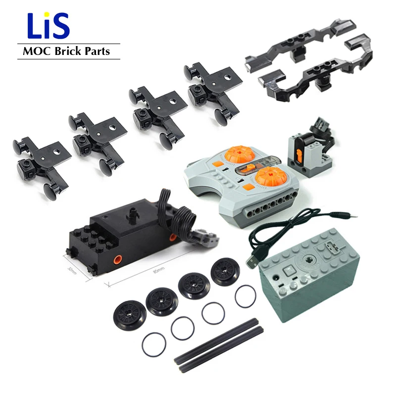 

MOC IR RC Tracked Remote Control Motor Power Function Train fit for 10219 10254 10183 10194 75955 Technical Building Block Toys