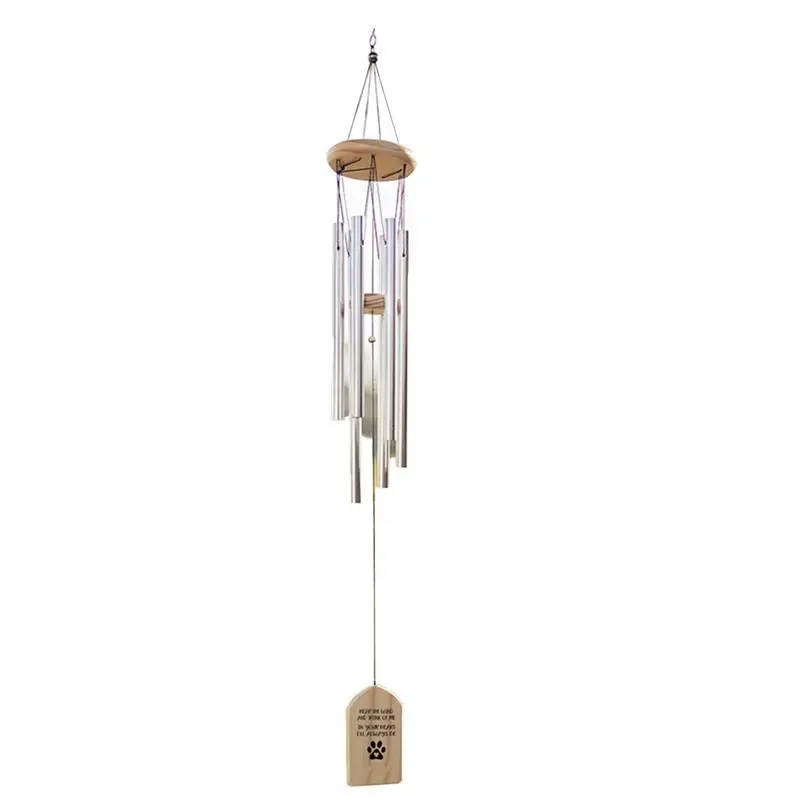 

Pet Wind Chimes For Outside 25.5in Pet Memorial Remembrance Gifts Rustproof Metal Windchime Paw Print Remembrance Pet Memories
