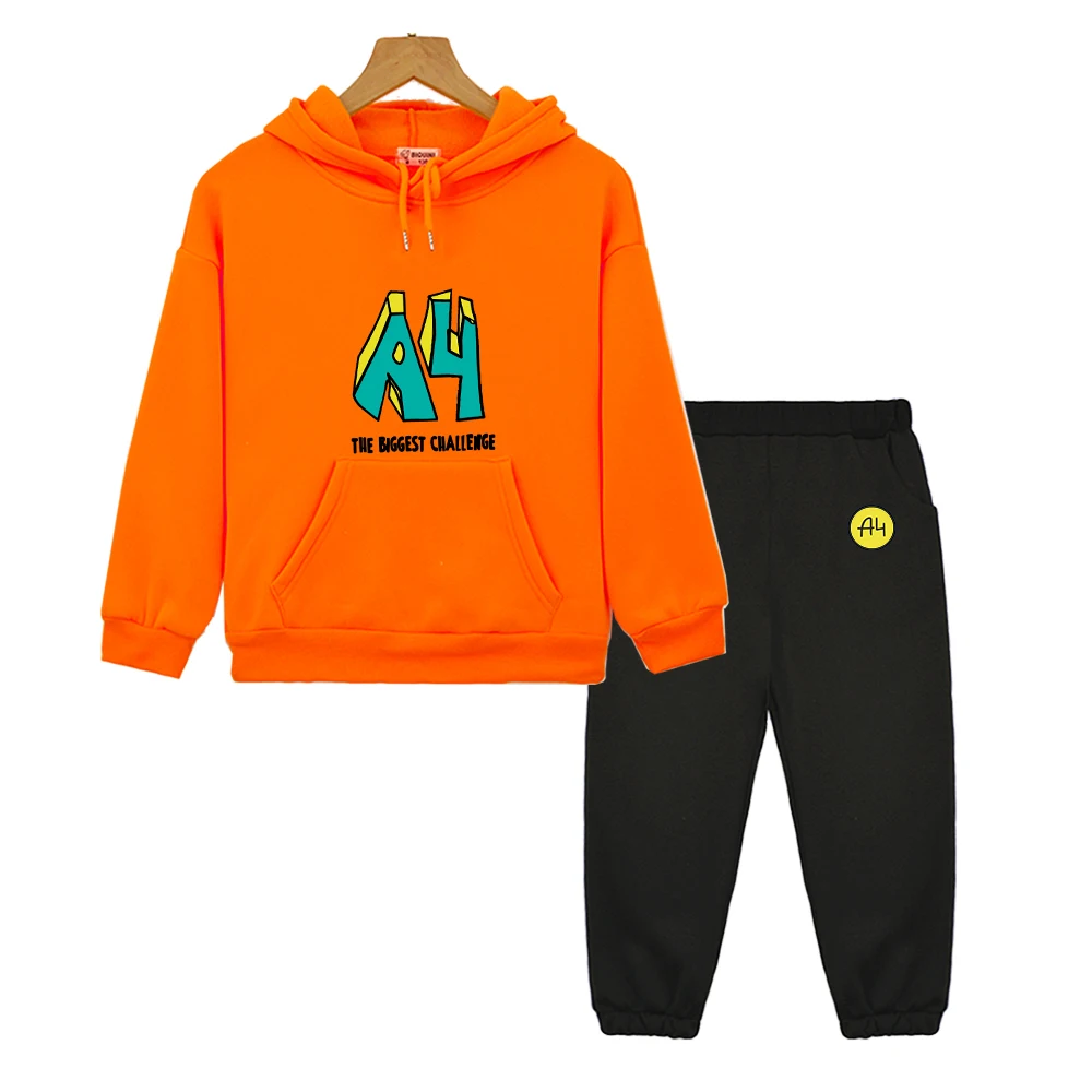 

Boy Child Set Merch A4 Graphic Pullover Hoodies Children Clothes Child Girl Kawaii Sportswear Sweatshirts Мерч А4 Clothing Sets