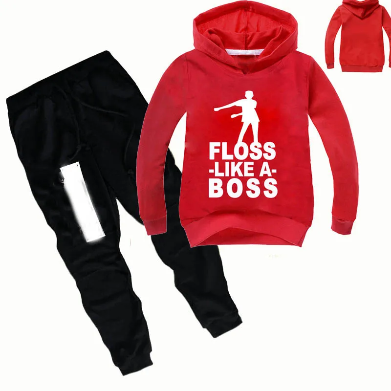 

DLF 2-16Y Fashion Baby Boy Clothes Letter Graphic Floss Like A Boss Hoodies Long Pants 2pcs Sets Toddler Girls Outfits Tracksuit