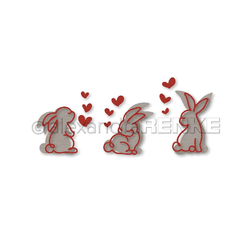 

Rabbit Love February 2023 Release Metal Cutting Dies Diy Scrapbooking Card Paper Cards Handmade Album Embossing Greeting