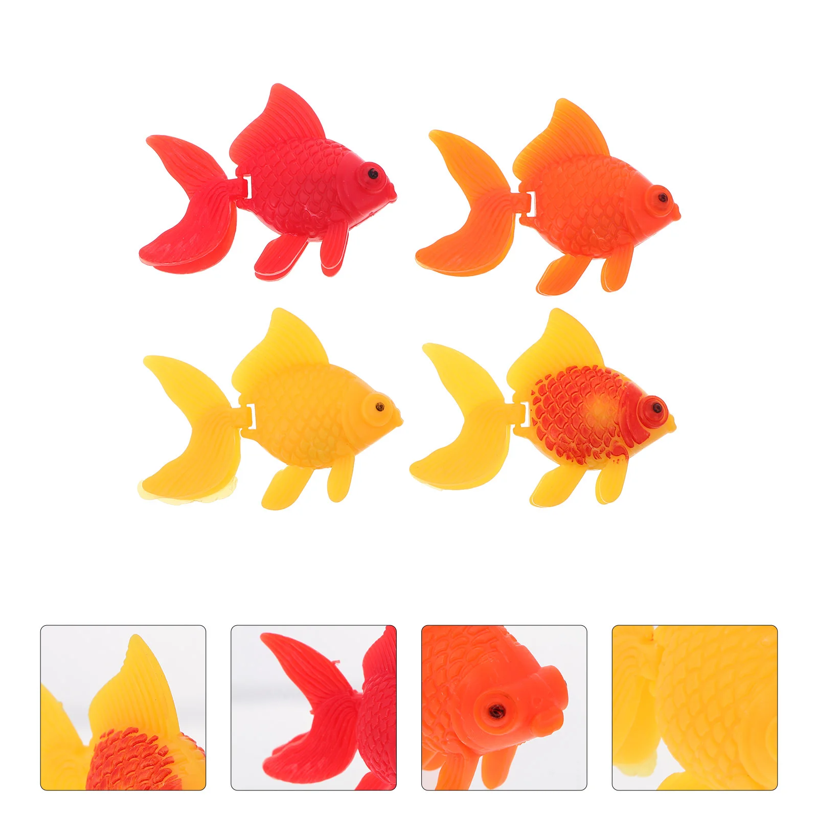 

4pcs Fish Tank Artificial Acquarium Floating Fish Tropical Fish Fake Goldfish Simulation Fish