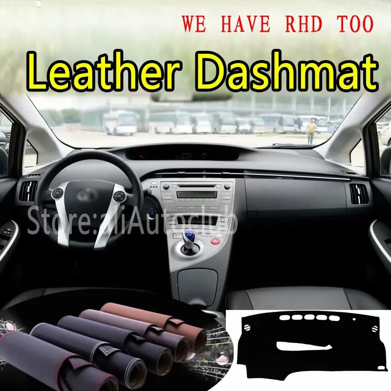 

For Toyota Prius (xw30) 2009-2014 2010 2011 Leather Dashmat Dashboard Cover Dash Mat Sunshade Carpet Custom Car Styling Lhd+rhd