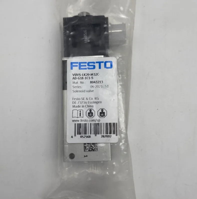 Новый оригинальный электромагнитный клапан FESTO VUVS-LK20-M32C-AD-G18-1C1-S 8043213 VUVS-LK20-B52-D-G18-1C1-S