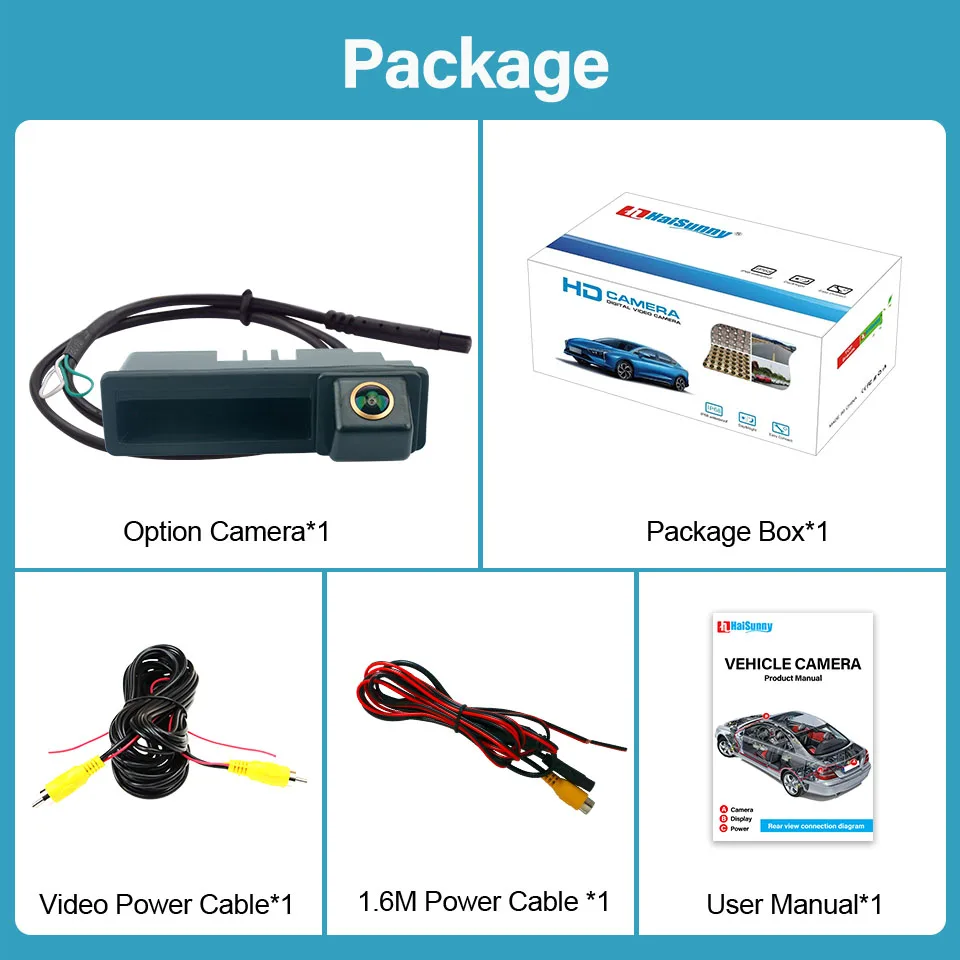 Камера заднего вида HaiSunny HD 170 ° AHD 1080P для Audi A3 8P Q7 A6 C6 A4 B7 B6 A6L