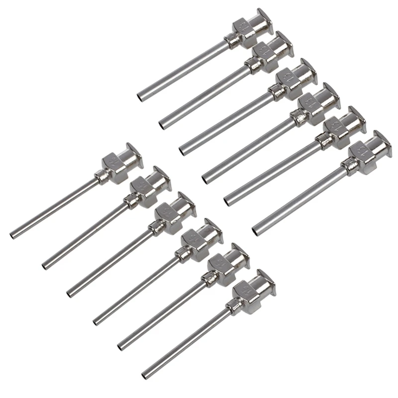 

12X Stainless Steel Luer Lock Dispensing Needle Tip, 15 Gauge/13 Gauge