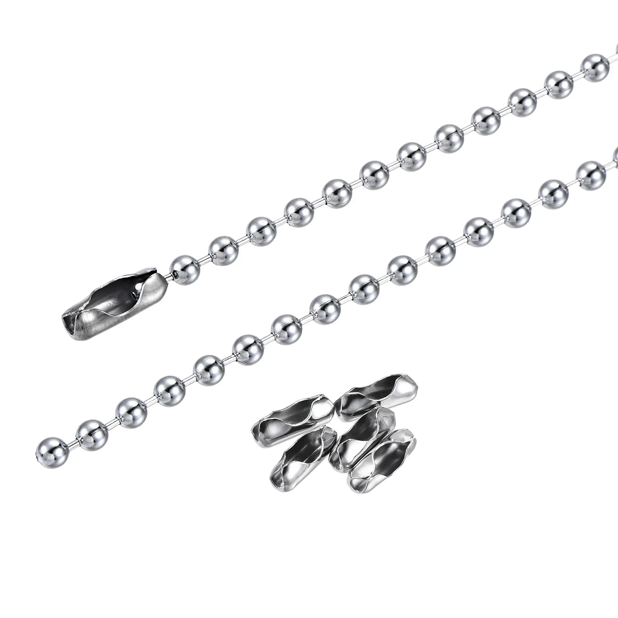 

Uxcell Pull Chain Extension, 59.1 Inch Long 0.12 Inch Dia. Beaded Link with Connectors, Iron Electroplated Silver