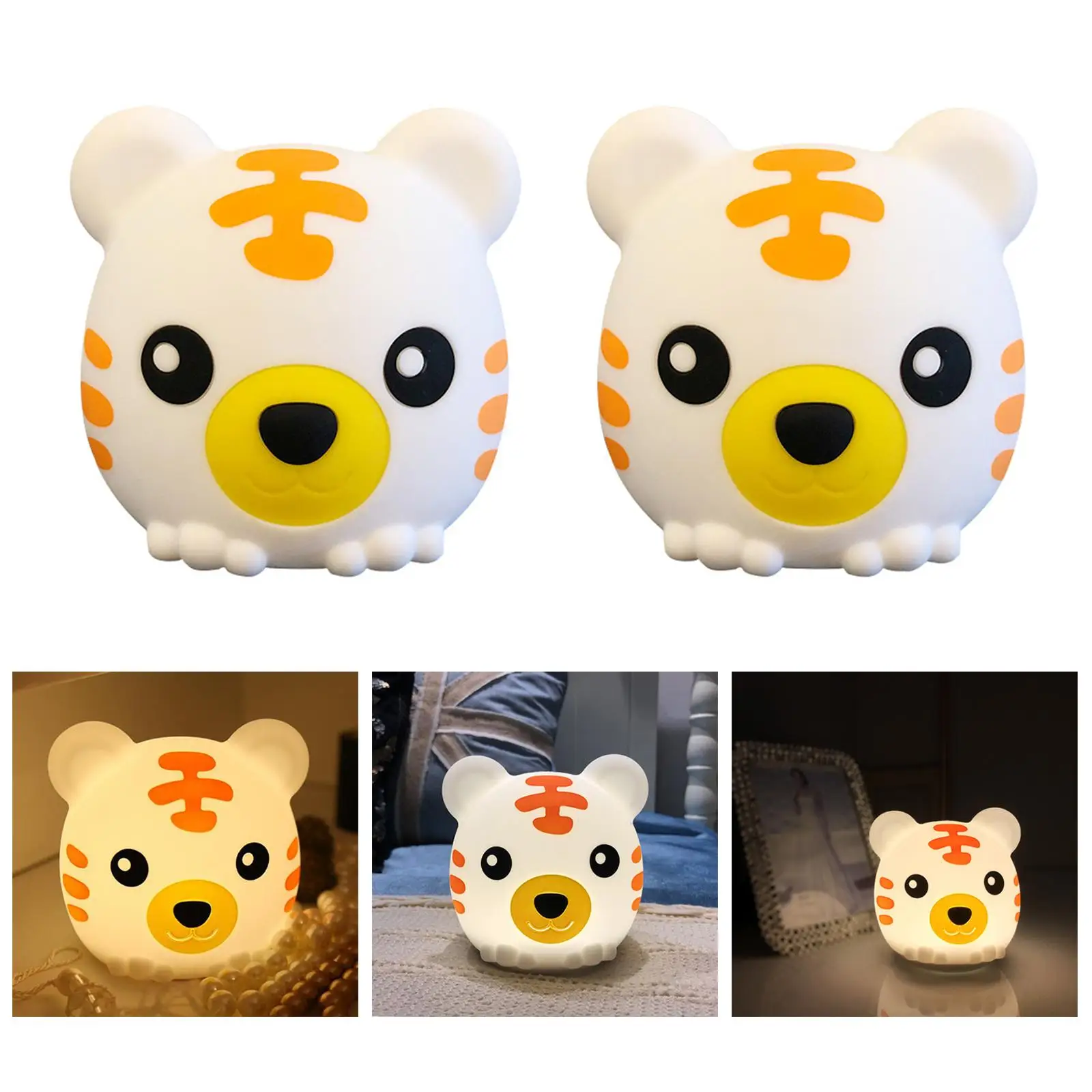 

Силиконовый светодиодный ночник, атмосферные лампы, сенсорный датчик, меняющий цвет, креативный для рабочего стола, для девочек и мальчиков...