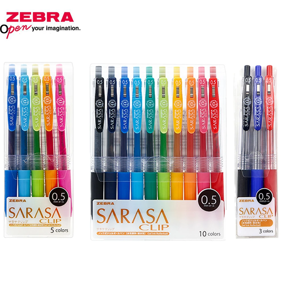 

Цветная гелевая ручка Zebra JJ15 SARASA, набор из 3/5/10 цветов, новая упаковка, ручка для рисования для студентов, руководство по рисованию, 0,5 мм