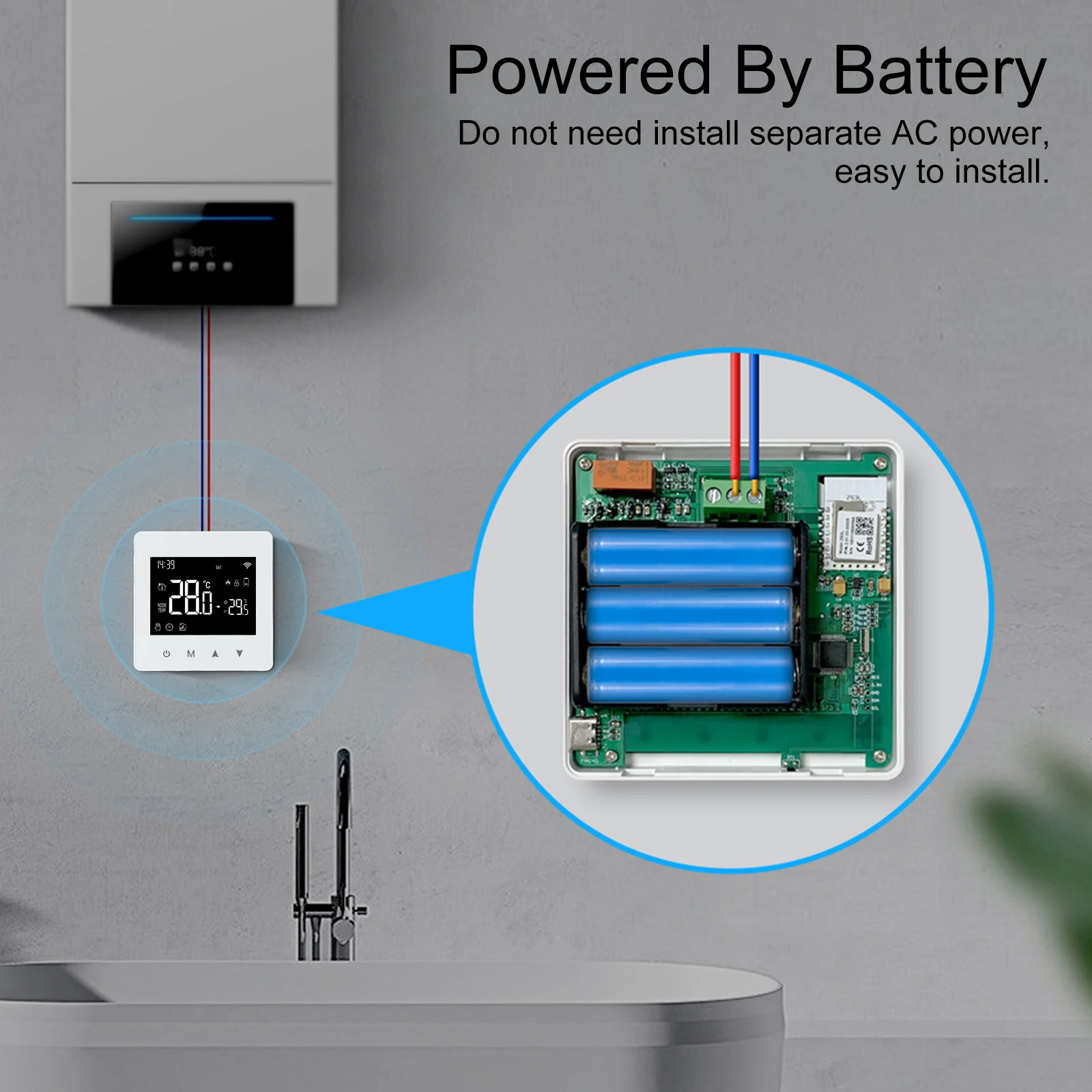 Для Tu Ya Wi-Fi термостат для умного дома регулятор температуры газового котла умная