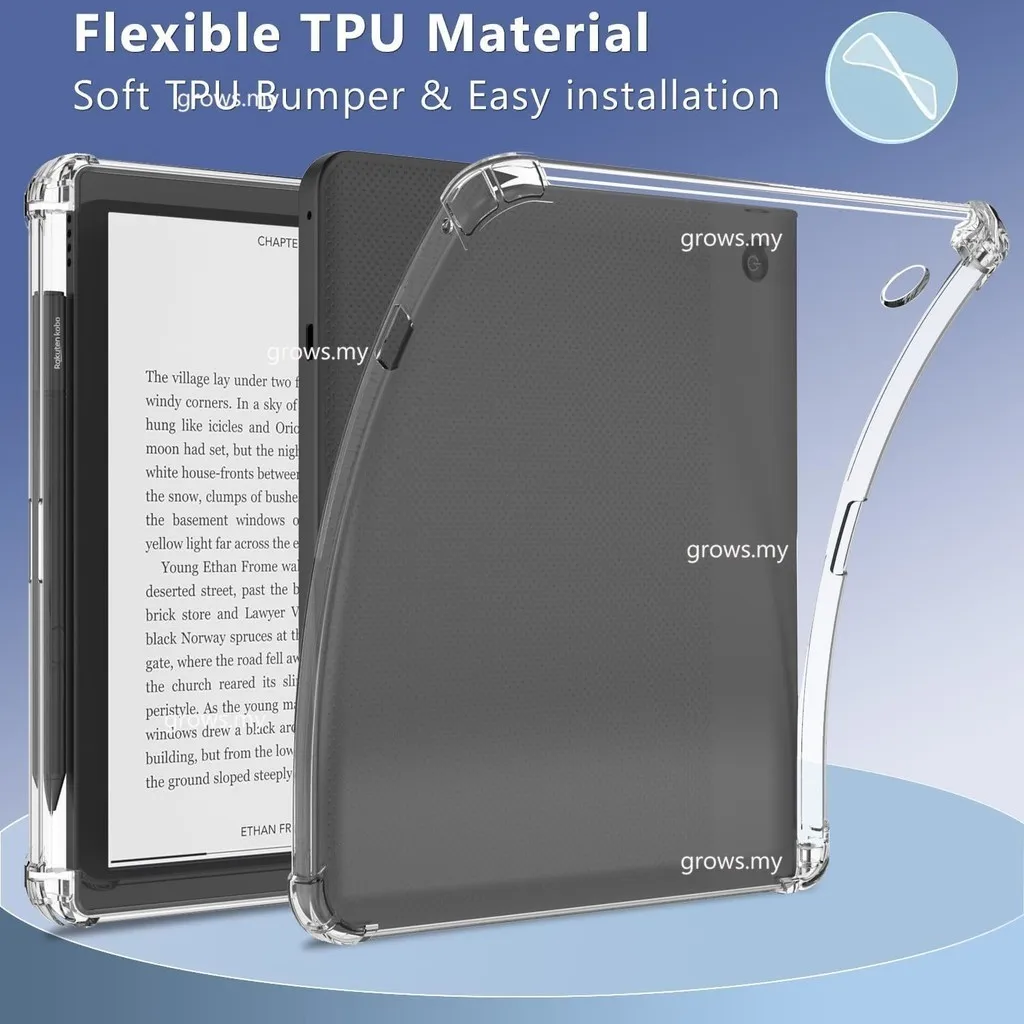 Прозрачный резиновый мягкий силиконовый чехол из ТПУ для Kobo шалфея/8 0