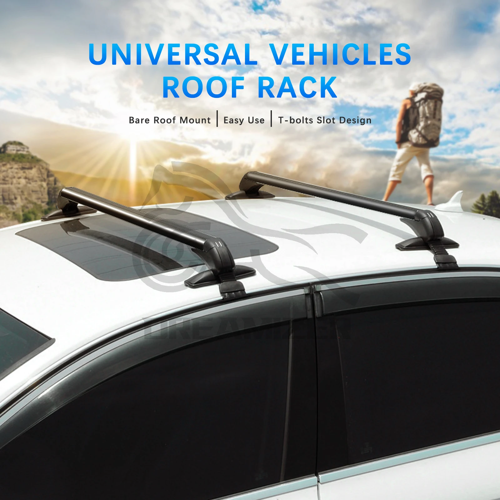 

2PCS For Toyota Corolla 9th 10th 11th Roof Rack Cross Bar 43.3" Luggage Carrier with Lock For Car Top Luggage Carrier Rails