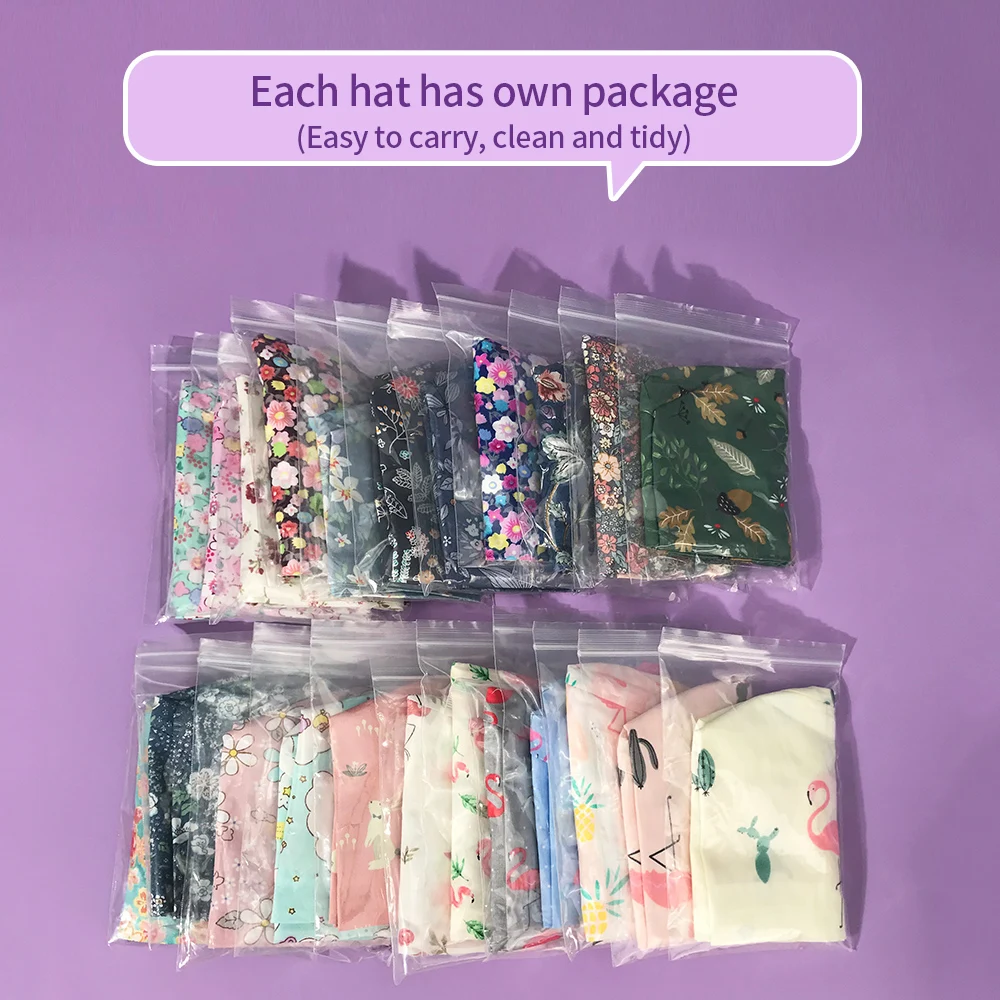 Пылезащитные шапки с кнопкой для лица 100% хлопок длинных волос | Тематическая