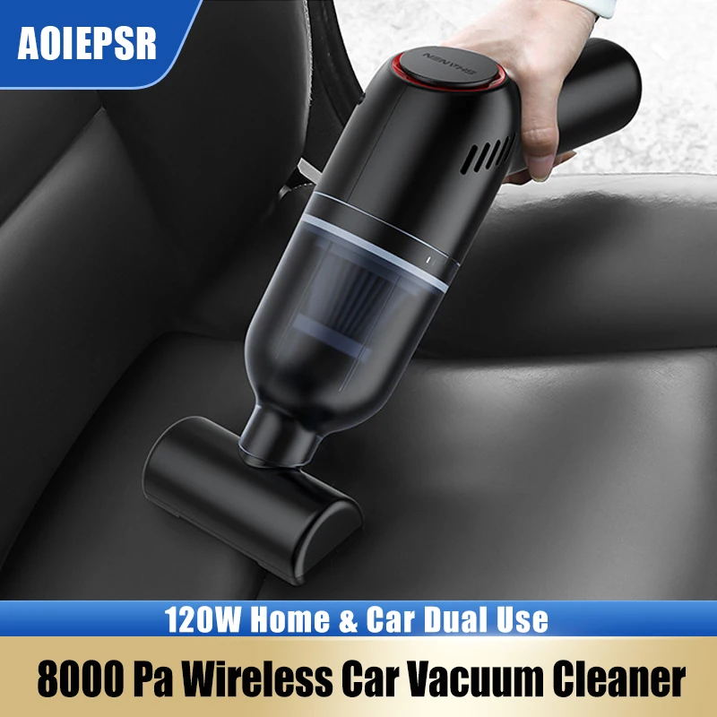 

8000pa Portable Car Vacuum Cleaner Auto Wireless Mini Handheld Cordless Small Household & Car Dual-use Strong Suction 120W