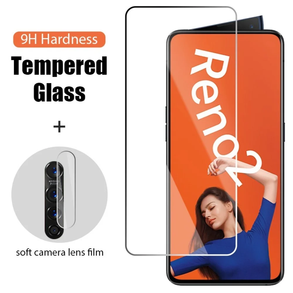 

2 in 1 Tempered glass for Oppo Reno Ace Z 2Z 3 5G Back Camera Soft Film for Oppo Reno 4 5G 4 Lite Anti Scratch Front glass