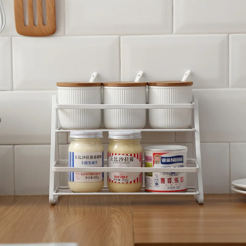 

Seasoning bottle storage rack,multifunctional kitchen organizing table